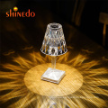 Hot-selling Rechargeable Modern Bedroom USB powered Crystal Table Lamp